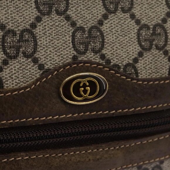 GUCCI GG Supreme Web Sherry Line Shoulder Bag PVC Beige Green Red Auth ep7185 - Picture 11 of 16